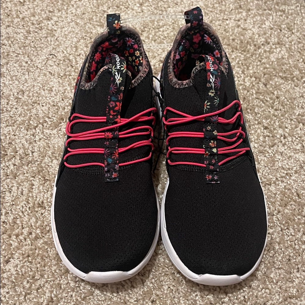 Reebok Kids Shoes Black with Pink Accents